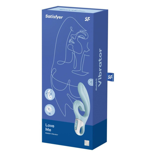 Satisfyer Love Me Blue - Вибратор-кролик (голубой) - sex-shop.ua